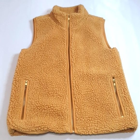 J.Crew Fleece Tan Vest - Picture 2 of 6
